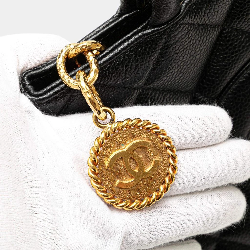 Chanel Chanel Black Caviar Leather Medallion Tote Bag 10