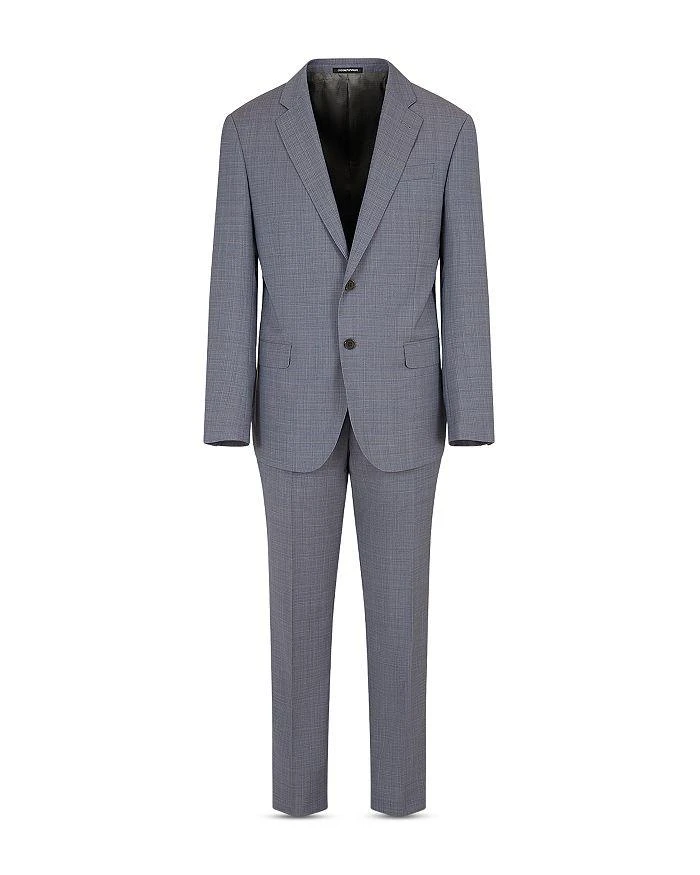 Emporio Armani Regular Fit Mini Plaid Wool Suit 6