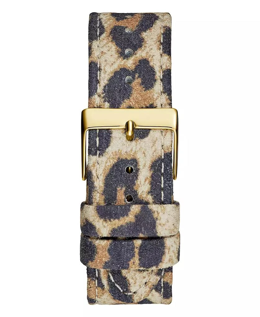 GUESS Women's Multi-Function Animal Print Genuine Leather Watch 39mm 3