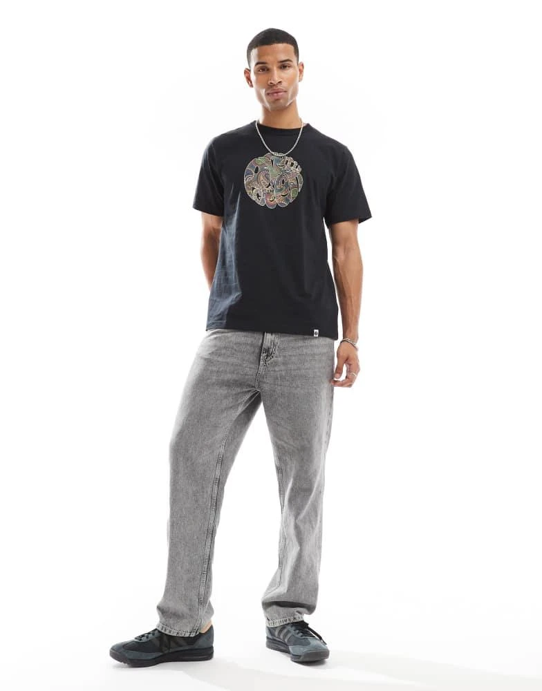 Pretty Green Pretty Green 15th anniversary paisley logo t-shirt in black 2