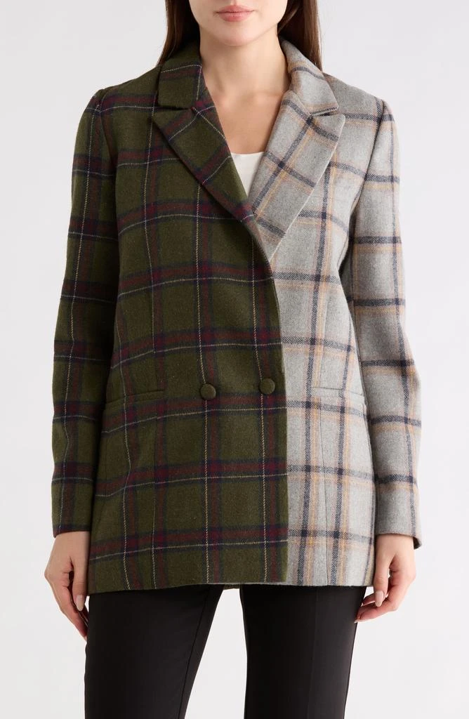 Hutch Meg Contrast Plaid Coat