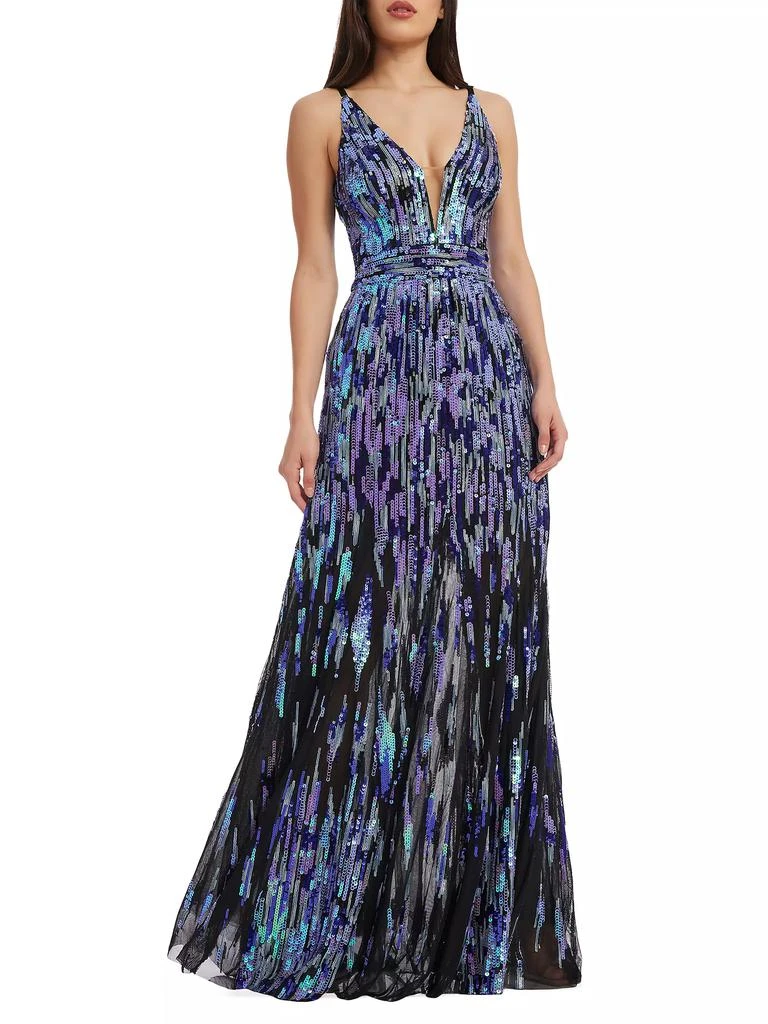 Dress The Population Samira Fit-&-Flare Sequin Gown 3