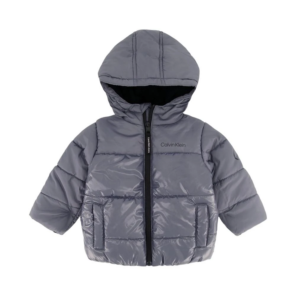 Calvin Klein Baby Boys Shiny Blocked Bubble Jacket 1