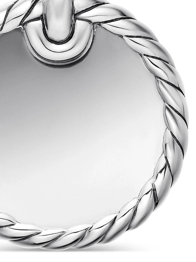 David Yurman DY Elements Disc Pendant in Sterling Silver with Diamonds, 14mm 6