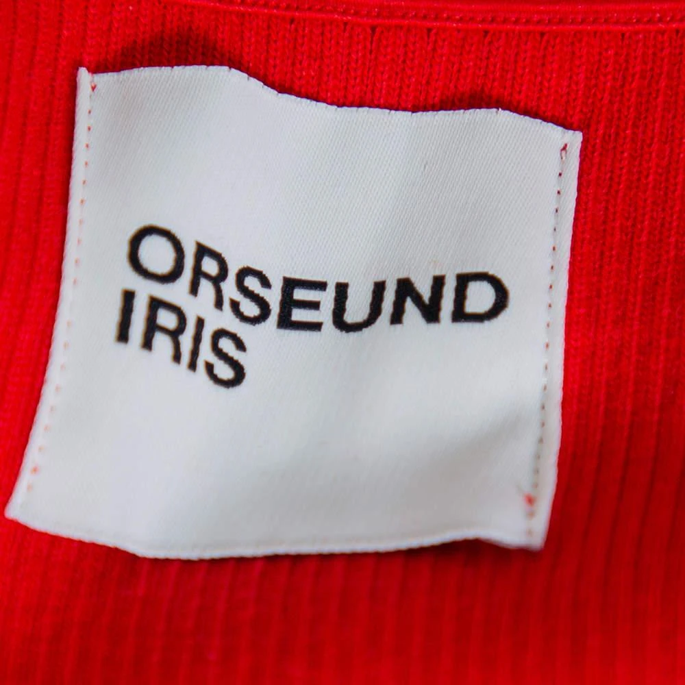 Orseund Iris Orseund Iris Red Knit Off Shoulder Crop Top L 5