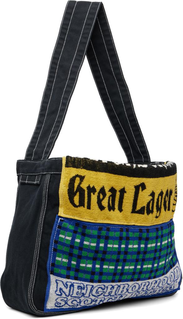 NEIGHBORHOOD Black Newspaper Mod Bag