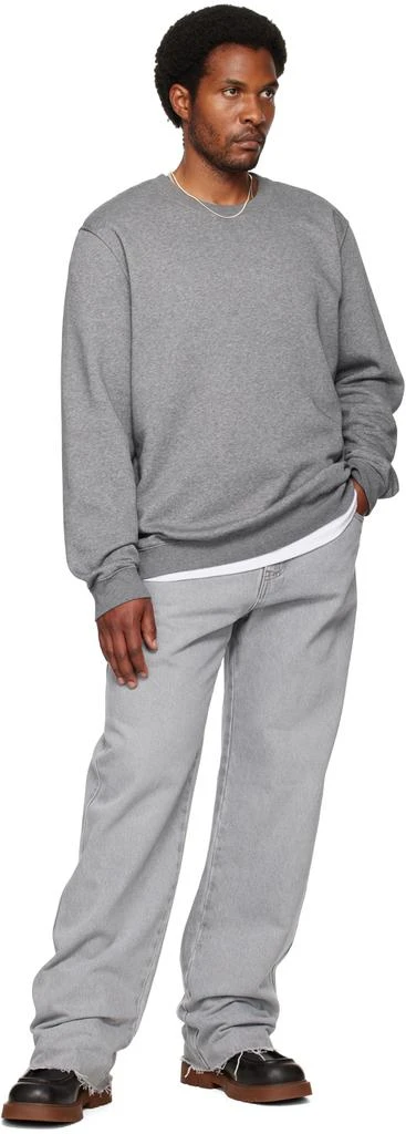 SKIMS Gray Fleece Lounge Crewneck Sweatshirt 4