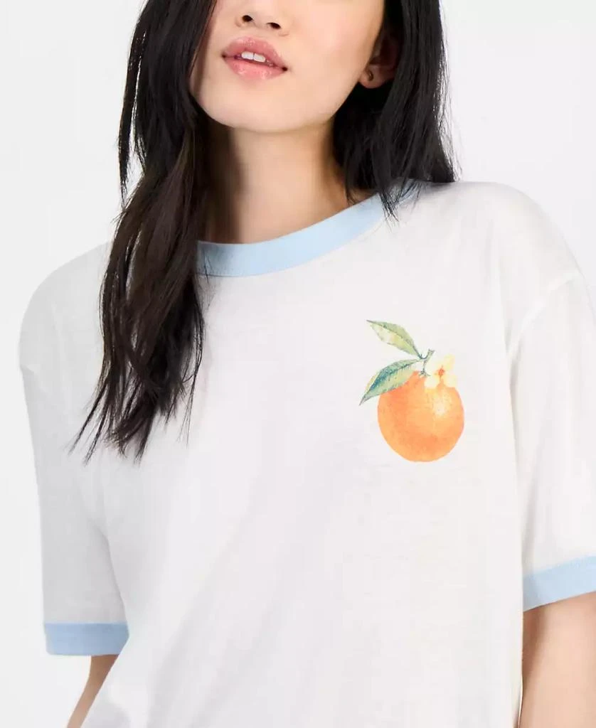 Rebellious One Juniors' Orange Graphic Short-Sleeve T-Shirt 3