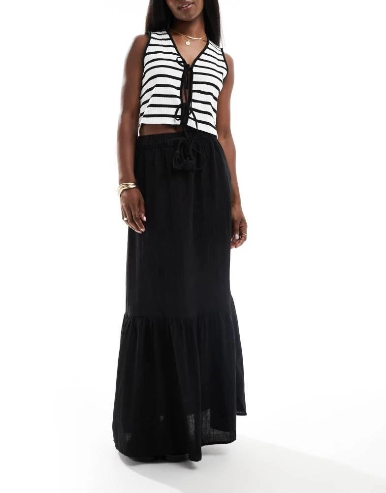 VERO MODA Vero Moda boho maxi skirt in black 1