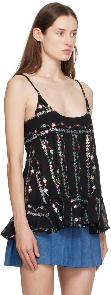 Anna Sui Black Floral Fantasy Camisole 2