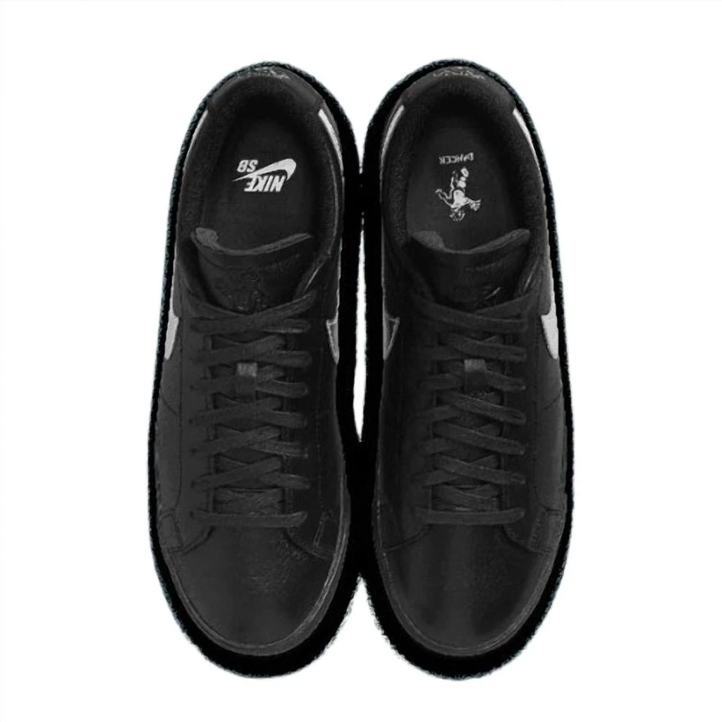 NIKE Men
s Zoom Blazer Low X Dancer Skateboard Shoe In Black/metallic Silver-Black 4