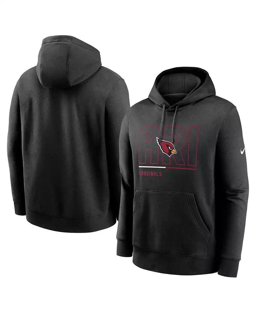 NIKE Men's Black Arizona Cardinals City Code Club Fleece Pullover Hoodie