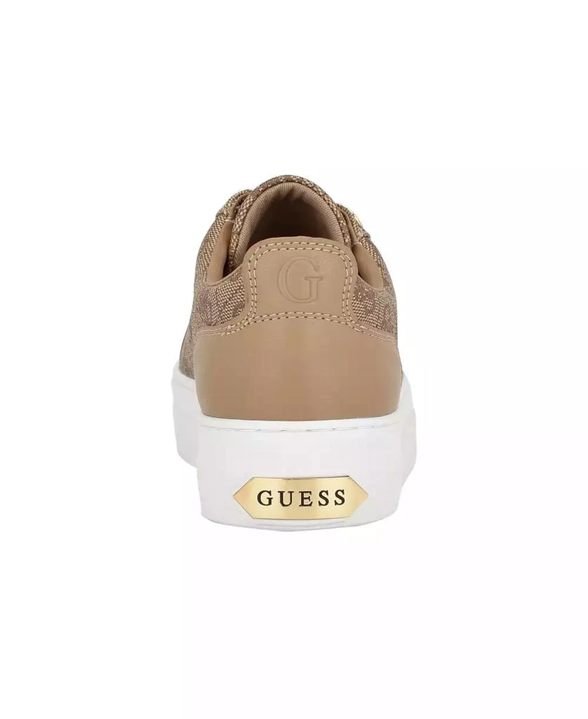 GUESS Women's Genza Platform Lace Up Round Toe Sneakers 3