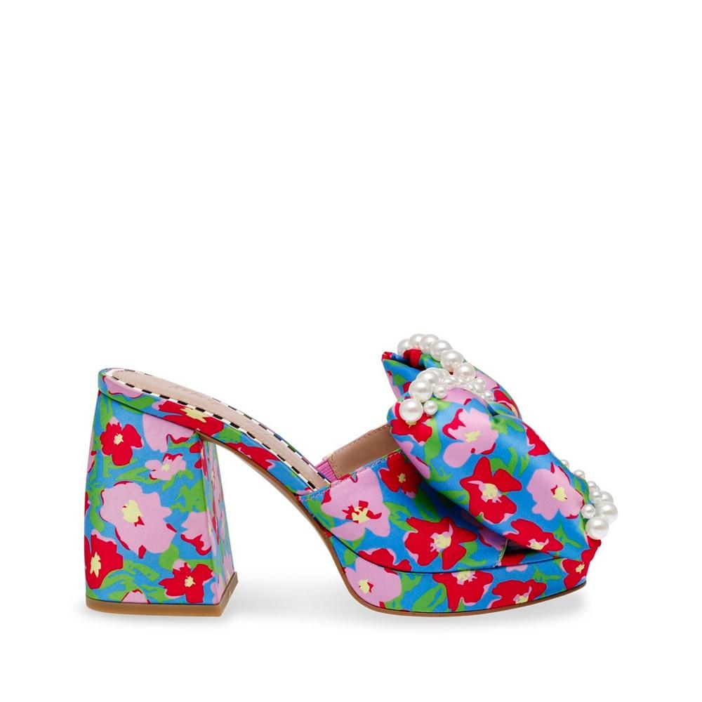 Betsey Johnson Women's Maccie Beaded Bow Platform Dress Sandals