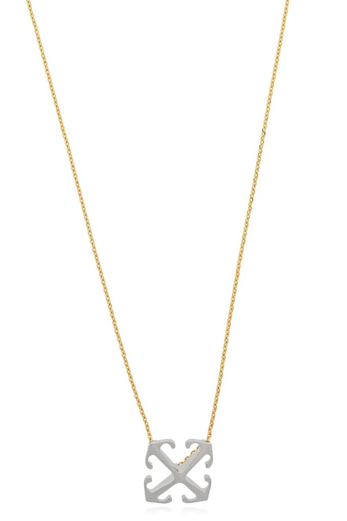 Off-White Off-White Arrow Logo Engraved Necklace - Fashion Off-White Off-White Arrow Logo Engraved Necklace - Fashion