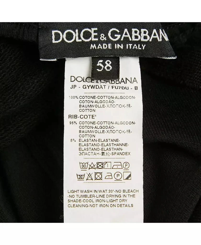 Pre-Owned Dolce & Gabbana Men's Black Logo Plaque Cotton Sweatpants 6