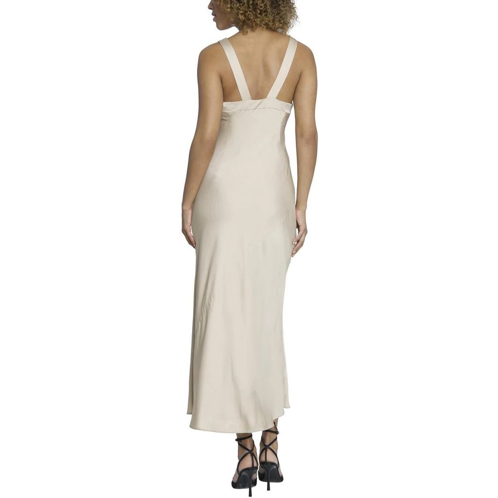 Maggy London Womens Maxi Scoop Neck Sheath Dress 2