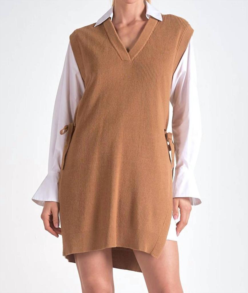 Elan Elan - Sweater Dress with Shirt