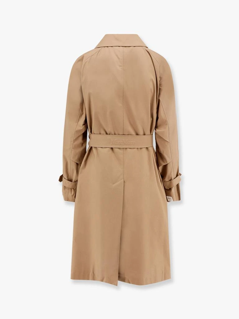 MAX MARA THE CUBE Cotton blend c trench with leather buckles 4
