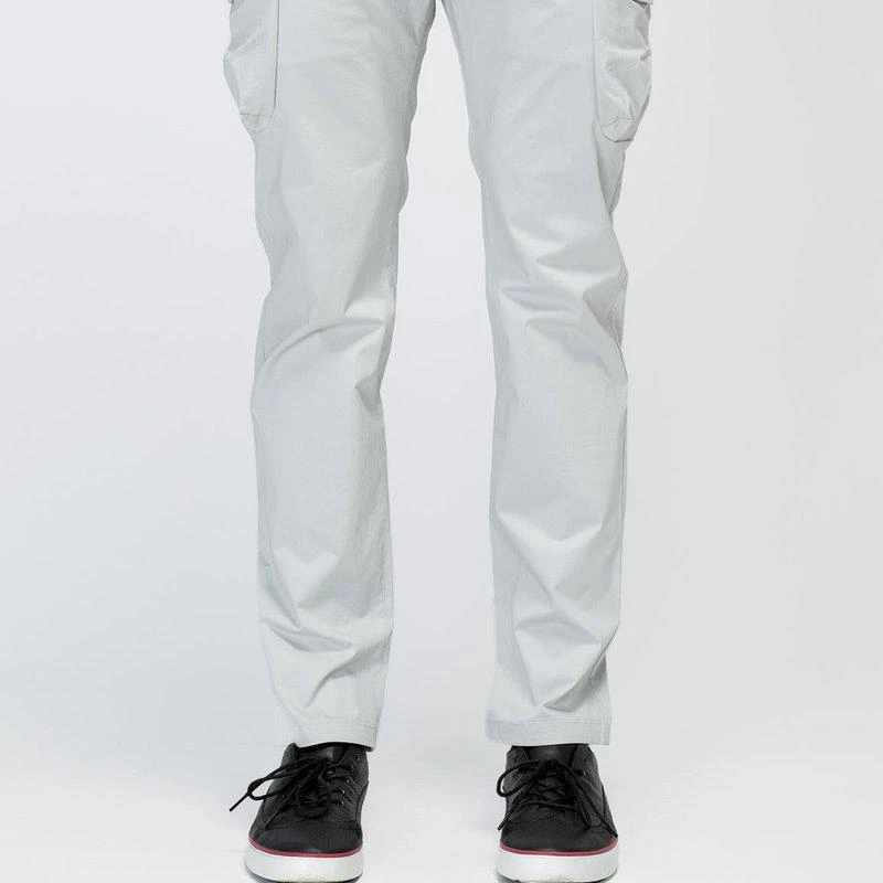 Konus Men's Cargo Pocket Jogger With Side Stripe In Gray 1