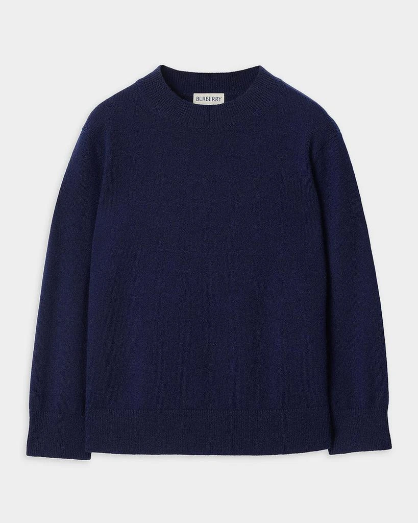 Burberry Boy
s Check-Patch Wool Cashmere Sweater, Size 3-14