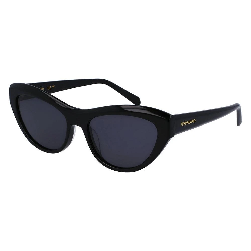 Salvatore Ferragamo Black and Gold 55mm Cat Eye Sunglasses Salvatore Ferragamo SF1060S 006 Sunglasses Women main image 4