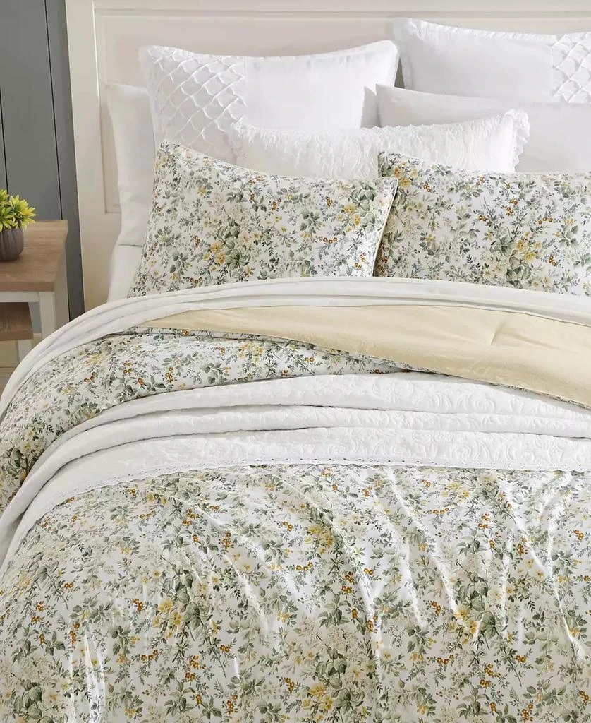 Laura Ashley Country Meadow Reversible 3-Pc. Comforter Set 3