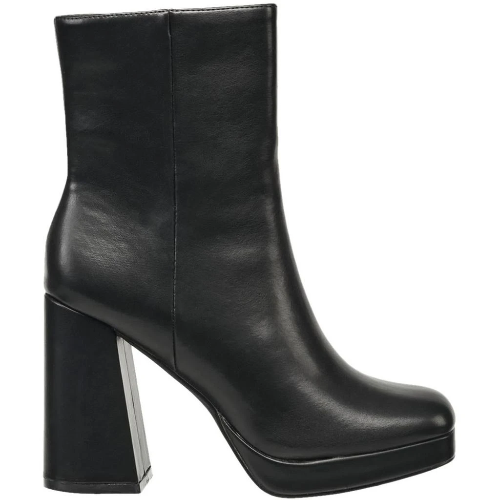 French Connection Womens Block Heel Man Made Ankle Boots 1