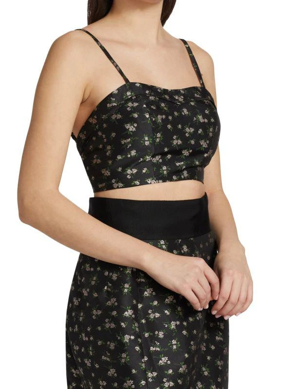 Black Iris Betty Floral Crop Top 3
