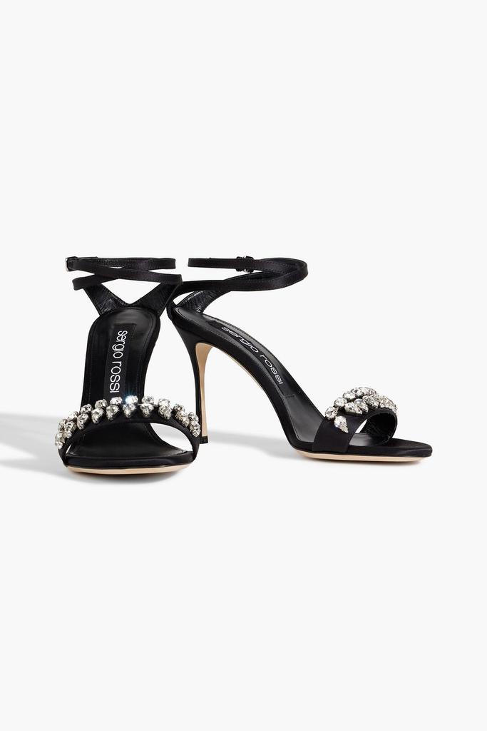 Sergio Rossi Crystal-embellished satin sandals