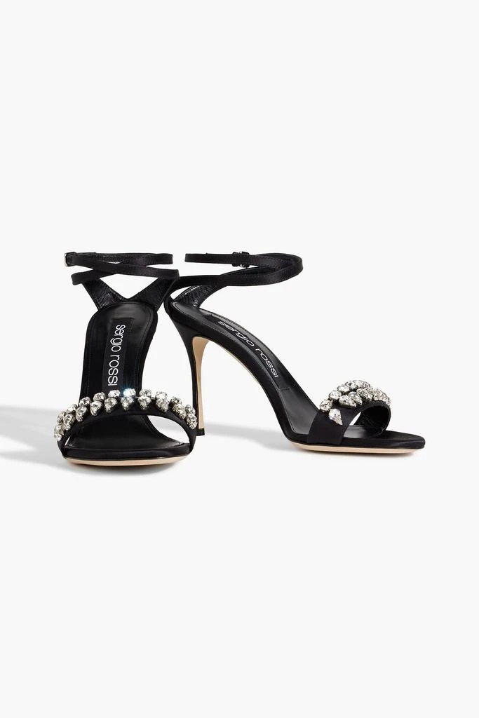 SERGIO ROSSI Crystal-embellished satin sandals 2