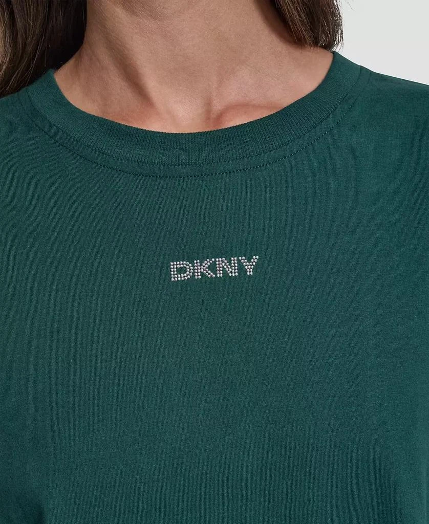 DKNY Women's Studded-Logo T-Shirt 8