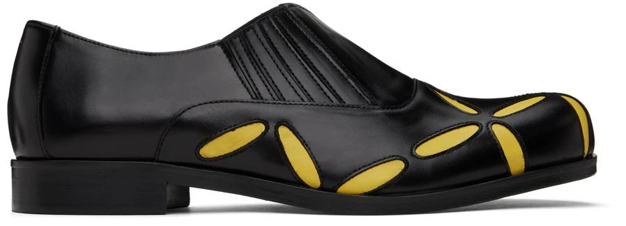 Stefan Cooke Black & Yellow Slashed Loafers 1