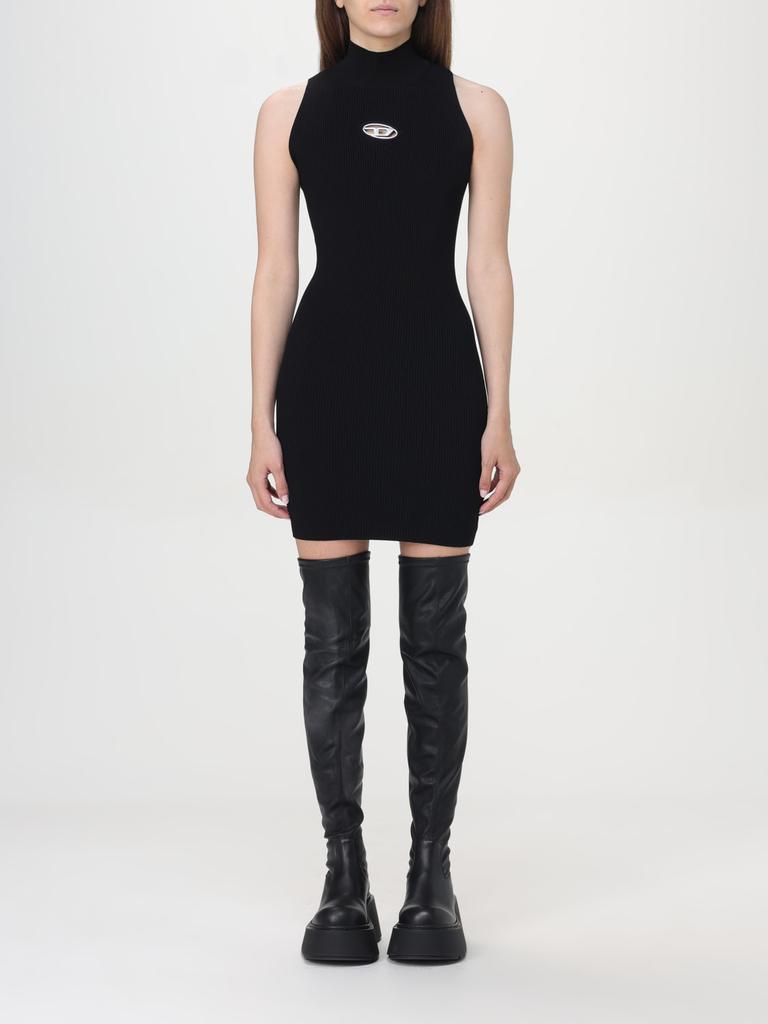 Diesel Diesel De-Brey-Fsg Glossy Coated Denim Dress