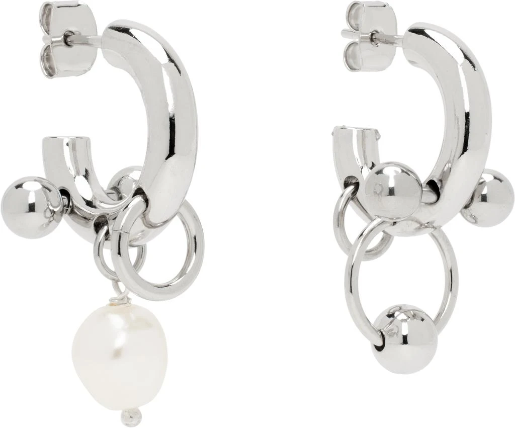 Justine Clenquet Silver Lisa Earrings 2