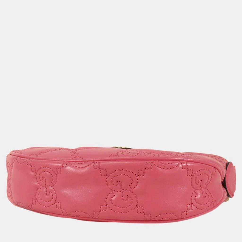 Gucci Gucci Pink Leather GG Marmont Satchel Bag 3