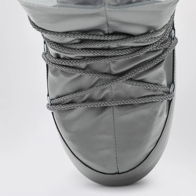 Moon Boot Icon Glace silver satin boots 3