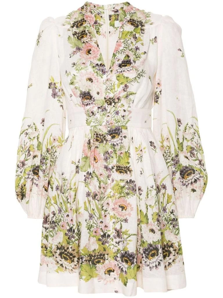 Zimmermann Zimmermann Floral Print Linen Mini Dress 1