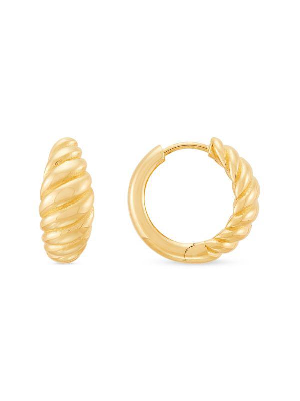 Saks Fifth Avenue 14K Yellow Gold Huggie Earrings