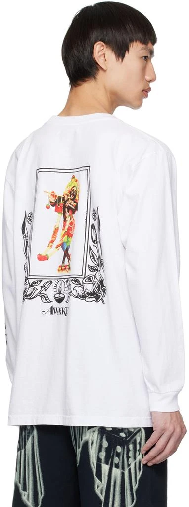 Awake NY White 'Mind Body Spirit' Long Sleeve T-Shirt 3