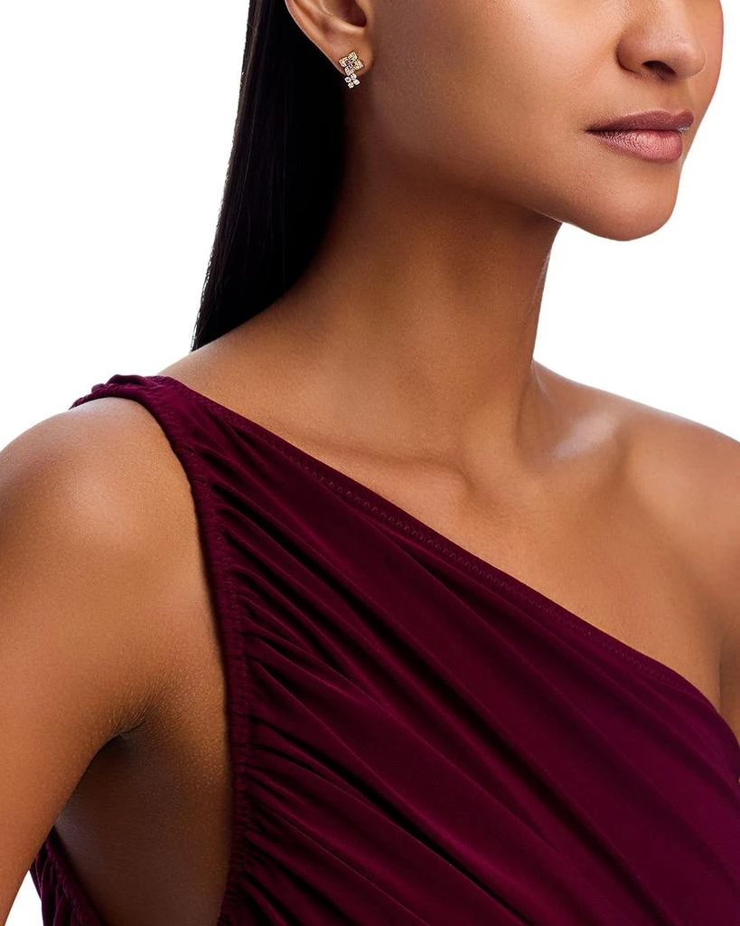 Roberto Coin 18K Rose Gold Venetian Princess Carnival Multi Gemstone 
Diamond Double Flower Stud Earrings 2