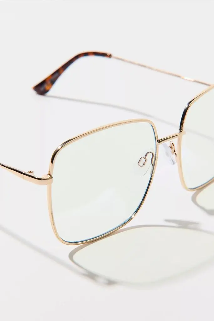 Urban Outfitters Brea Square Blue Light Glasses