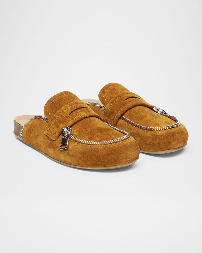 J.W. ANDERSON BEIGE CALF SUEDE CHAIN ミュール J.W. Anderson Beige Calf Suede Chain Mules | italist, ALWAYS