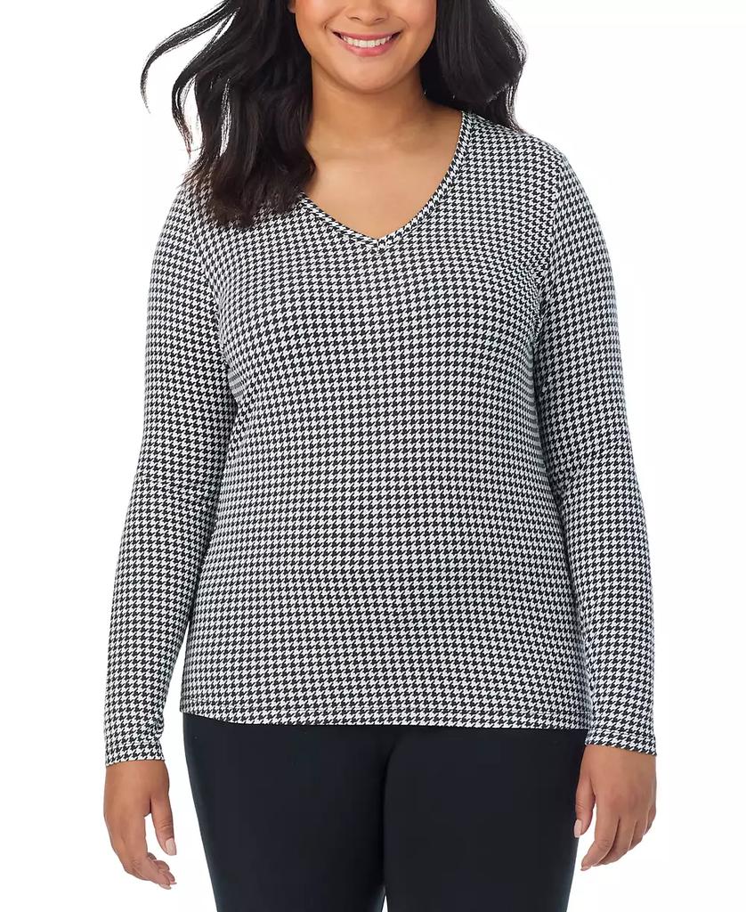 Cuddl Duds Plus Size Softwear Stretch V-Neck Top