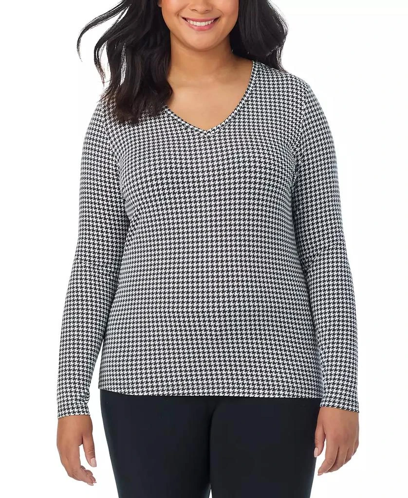 Cuddl Duds Plus Size Softwear Stretch V-Neck Top 1