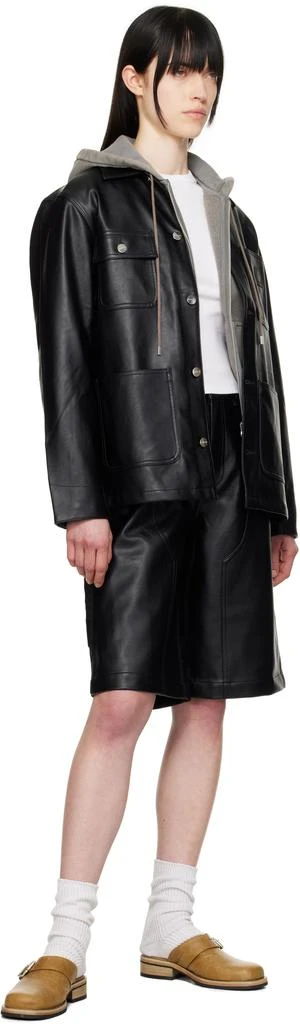Carhartt WIP Black Michigan Faux-Leather Jacket 4