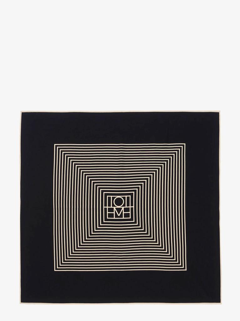Totême Silk foulard with Centered Monogram print