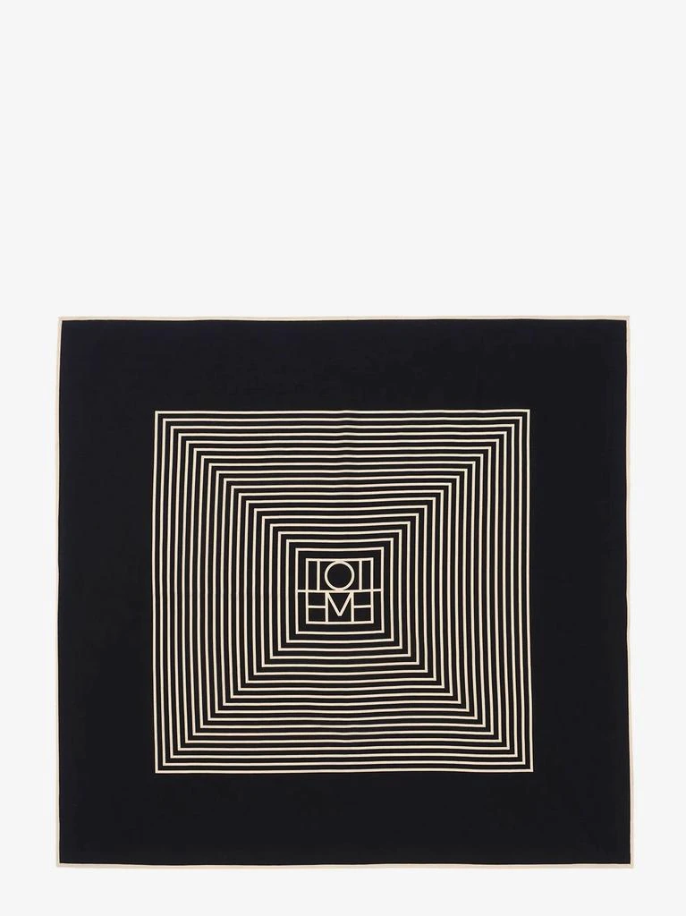 Totême Silk foulard with Centered Monogram print 1