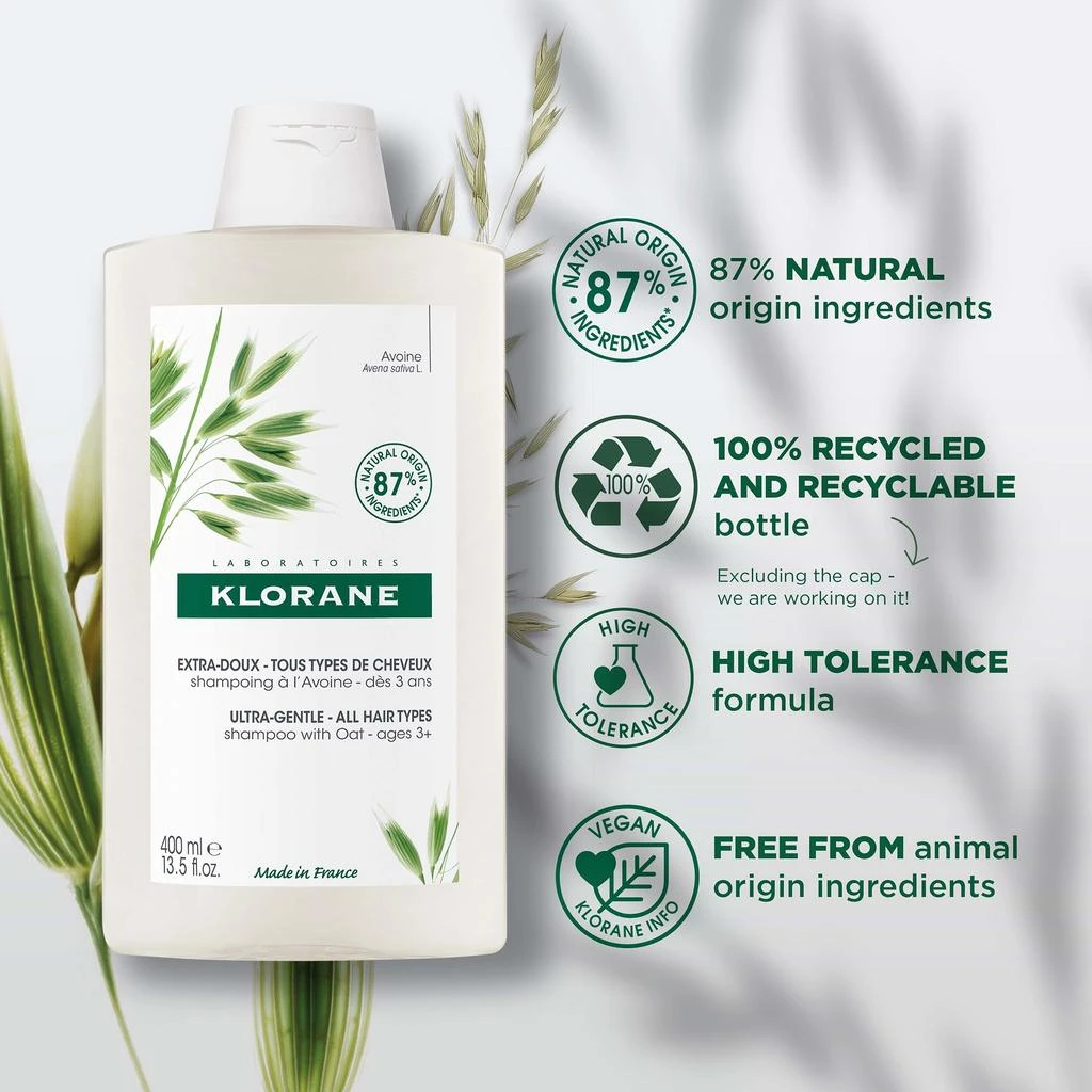 KLORANE Klorane Softening Shampoo with Oat Milk 400ml 3