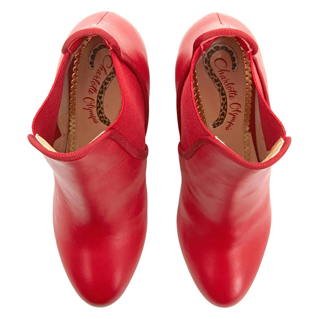 Charlotte Olympia Ladies Red XX Solid Calf Boots 3